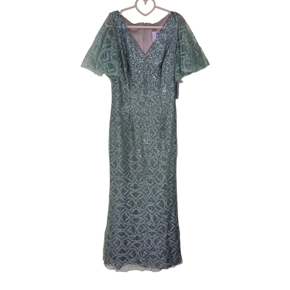 NWT JS Collections Elegant Green Sparkle Evening … - image 3